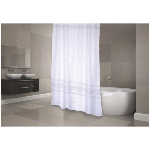 MSV 143198 duschdraperi Ring Polyester Grå