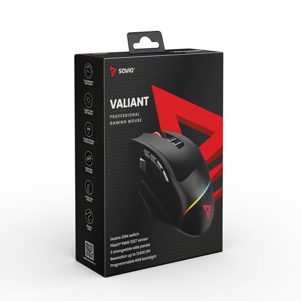 Pikkukuva 4 / 10: Savio Valiant gaming mouse RGB Musta