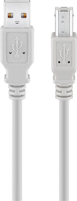 Miniatyrbillede 1 af 2: Goobay 50953 USB-kabel USB 2.0 1,8 m USB A USB B 0,48 Gbit/sek. Grå