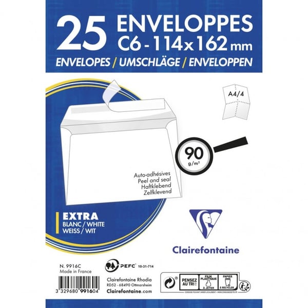 Clairefontaine 9916C kuvert 1 stk