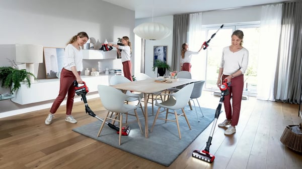 Pikkukuva 5 / 23: Bosch BBS711ANM varsi-imuri & sähköharja Sauvaimuri Akku Kuiva Pussiton 0,3 L Musta, Punainen, Ruostumaton teräs