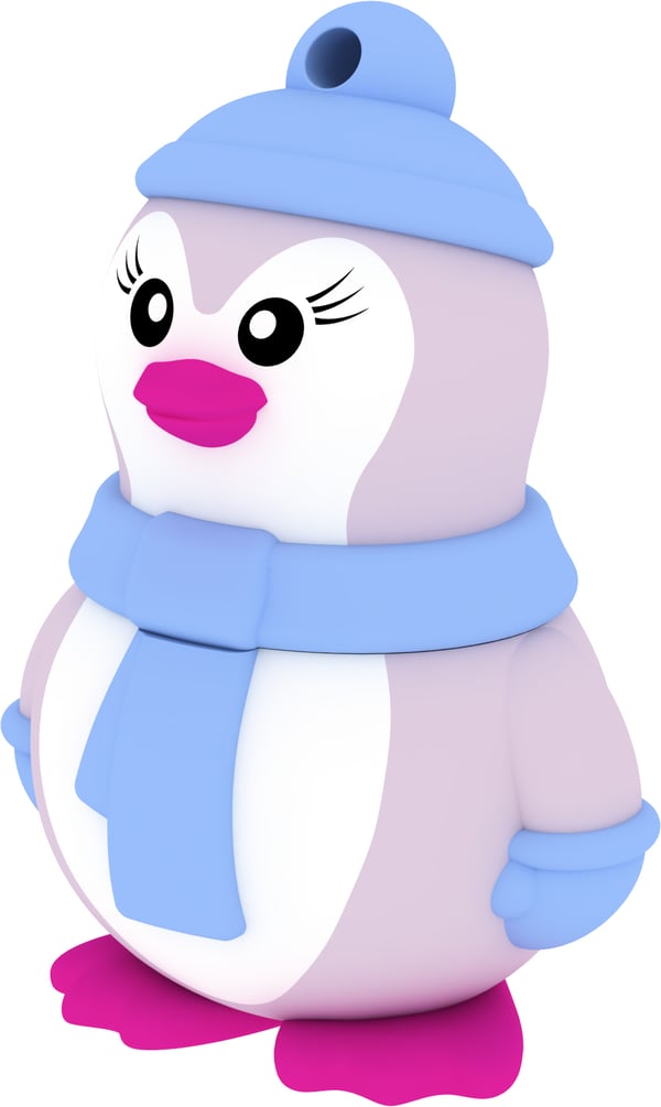 Emtec Miss Penguin USB-sticka 16 GB USB Type-A 2.0 Blå, Lila, Vit