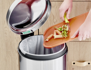 Miniatyrbild 7 av 14: Brabantia 111822 papperkorgar 30 l Rund Rostfritt stål