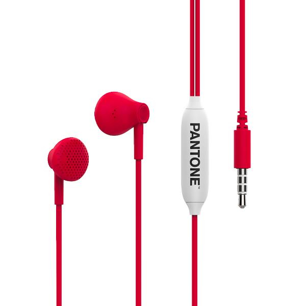 Pantone PT-WDE001R1 hovedtelefoner/headset Ledningsført I ørerne Opkald/musik Rød, Hvid Pantone PT-WDE001R1 hovedtelefoner/headset Ledningsført I ørerne Opkald/musik Rød, Hvid