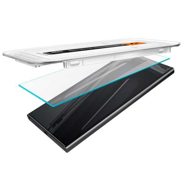 Spigen GLAS.tR EZ Fit HD Klar skærmbeskytter Samsung 2 stk