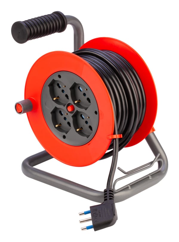 POLYPOOL PP2707 stikdåse 10 m 4 AC stikkontakt(er) Sort, Orange