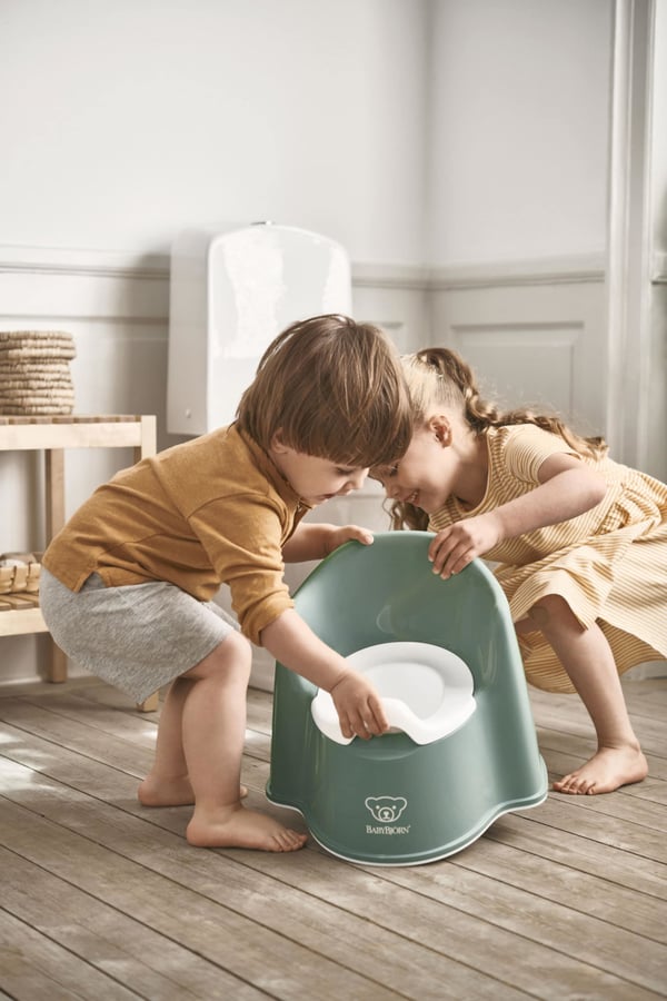 Miniatyrbild 7 av 11: BabyBjorn 808335 pottor Polypropylen (PP), Termoplastisk elastomer (TPE) Grön, Vit