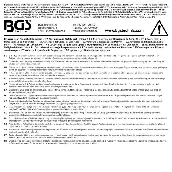 BGS technic Retractable Blades