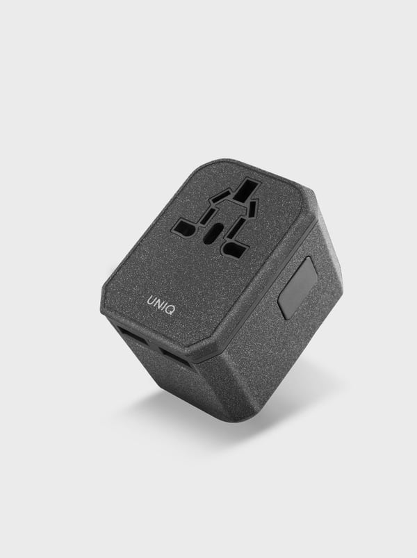 Uniq Voyage LITHOS Collective 33W 2xUSB PD 18W QC 3.0 Reseadapter – grå
