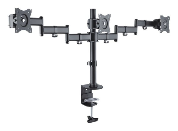 PureMounts PM-OFFICE-03 skærmbeslag og -stativer 68,6 cm (27") Skrivebord Sort