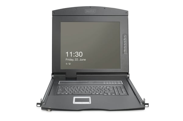Digitus DS-72221-3GE telinekonsoli 48,3 cm (19") 1920 x 1080 pikseliä Musta 1U