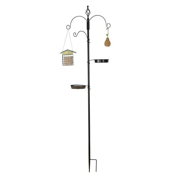 Miniatyrbillede 2 af 3: Esschert Design FB405 fugle foderautomat Sort Metal Fritstående