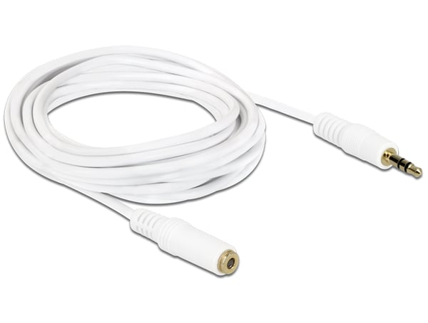 DeLOCK 3.5mm M-F, 3m lydkabel Hvid