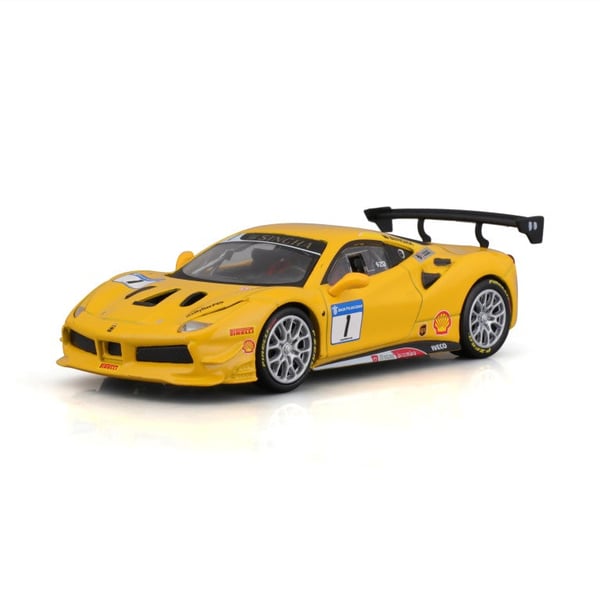 BBURAGO Ferrari 488 Challenge Superauton pienoismalli Esikoottu 1:43