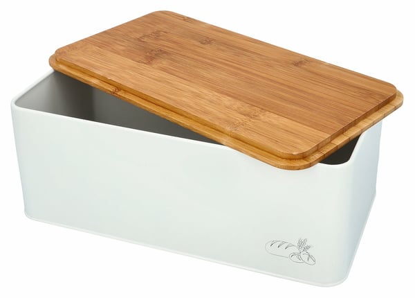 Miniatyrbild 7 av 7: RBV Birkmann 310209 brödlåda Rektangulär Bamboo, Vit Bamboo, Metall
