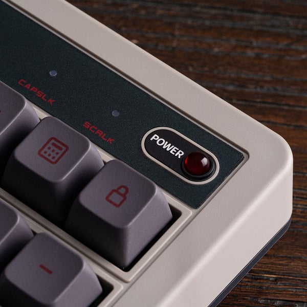 8Bitdo Retro 108 tangentbord Spela USB + RF Wireless + Bluetooth Grå