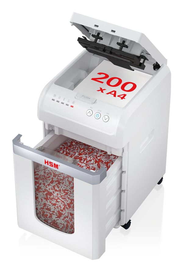 Miniatyrbillede 3 af 7: HSM 1035111 papirmakulator Delvist makulering 52 dB 23 cm Hvid