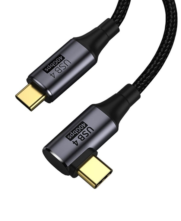 Miniatyrbild 1 av 3: PremiumCord KU4CU12 USB-kablar USB4 Gen 3x2 1,2 m USB C 40 Gbit/s 240 W Svart, Grå