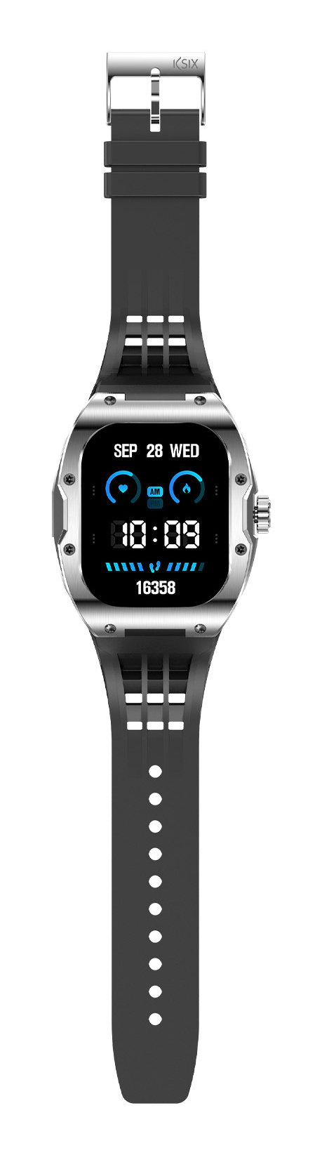 Ksix Hero 4,95 cm (1.95") AMOLED 45 mm Digital 410 x 502 pixel Berøringsskærm Metallic