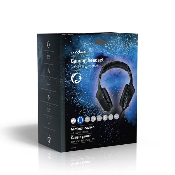 Nedis GHST250BK kuulokkeet ja kuulokemikrofoni Langallinen Pääpanta Pelaaminen USB A-tyyppi Musta