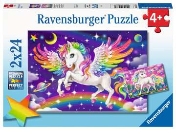 Miniatyrbillede 1 af 4: Ravensburger Unicorn and Pegasus Puslespil 24 stk Fantasy
