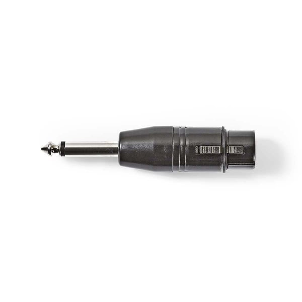 Nedis COTP15940BK kaapelin sukupuolenvaihtaja XLR (3-pin) 6.35 mm Male Musta