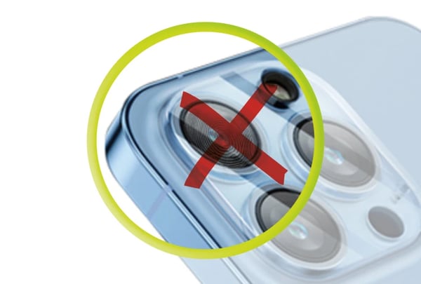 Mobile Origin FRL-LGFC-I14PRO-CLR Skærm og -bagsidebeskytter til mobiltelefon Beskyttelse af kameralinsen Apple
