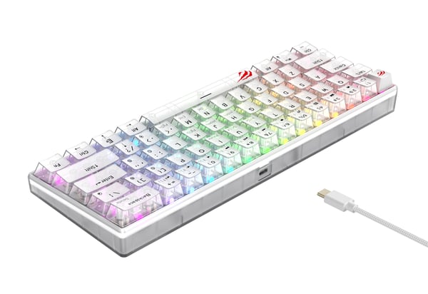 Havit KB903L (Transparent white) tastatur Spil USB QWERTY