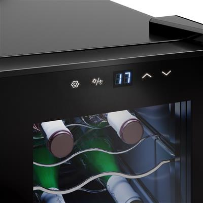 Tristar WR-7506 vinkøler Thermo vinkøler Fritstående Sort 8 flaske(r)