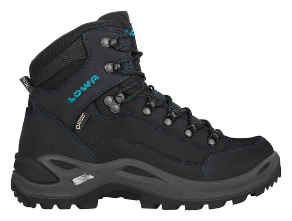 LOWA Renegade GTX Mid Ws Flicka Vuxen Svart, Turkos