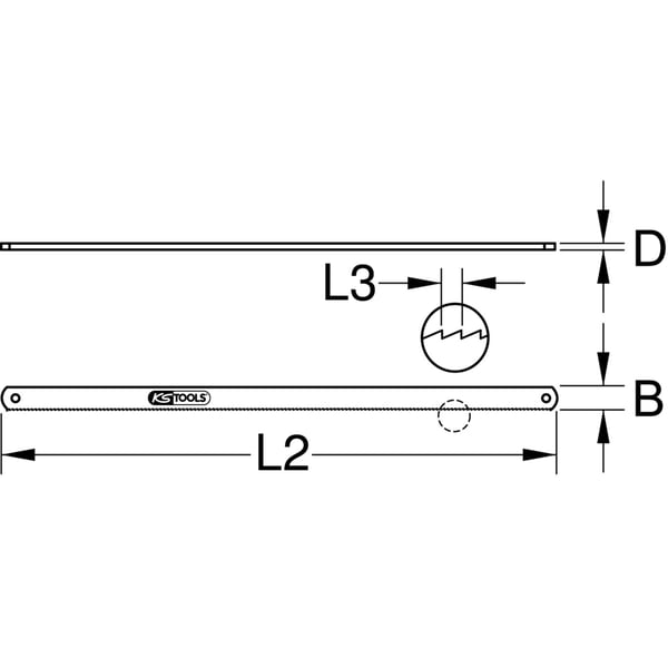 Miniatyrbillede 2 af 2: KS Tools BERYLLIUMplus blad til sav 30 cm 1 stk