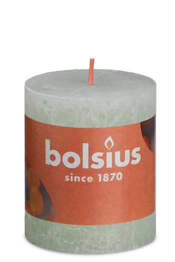 Bolsius Rustiko Shine vokslys Cylinder Grøn 1 stk