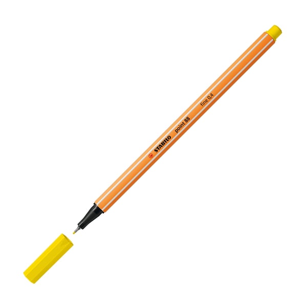 Miniatyrbillede 5 af 8: STABILO point 88 fineliner Fin Gul 1 stk