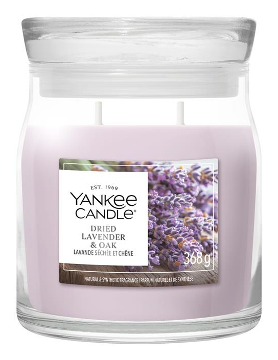 Yankee Candle Dried Lavender & Oak vahakynttilä Pyöreä Raikas, Puu Laventeli 1 kpl