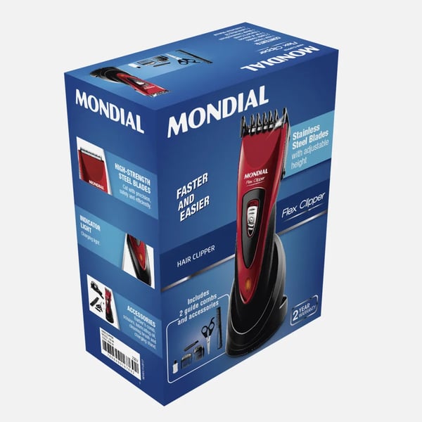 Pikkukuva 2 / 2: Fabrilamp MON-CR-04 hiustrimmeri/-leikkuri Punainen