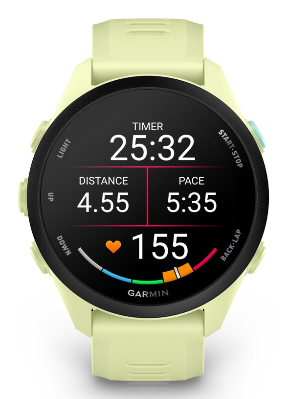 Miniatyrbillede 7 af 14: Garmin Forerunner 70 3,05 cm (1.2") AMOLED 43 mm Digital 390 x 390 pixel Berøringsskærm Lime GPS (satellit)