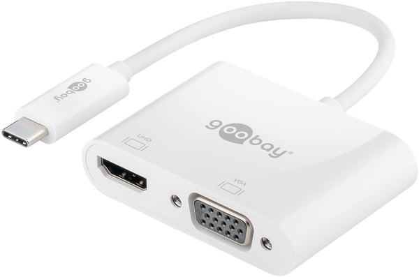 Miniatyrbillede 5 af 6: Goobay 52430 dockingstation Kabel & trådløs USB 3.2 Gen 1 (3.1 Gen 1) Type-A + Type-C Hvid