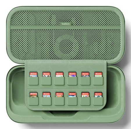 Miniatyrbillede 4 af 14: Belkin ENA001hqSE-V2 Rejsetaske Nintendo Maske, Polyester, Fløjl Grøn