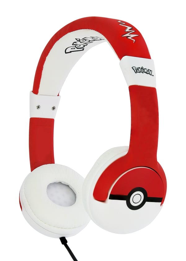 OTL Technologies Pokémon Pokéball Hörlurar Kabel Huvudband Musik Röd