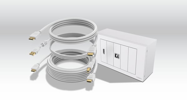 Vision TC3-PK3M stikkontakt HDMI + USB Type-B Hvid