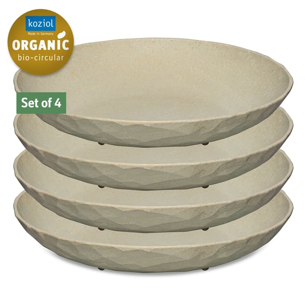 koziol Club Middagstallrik Rund Beige 4 styck