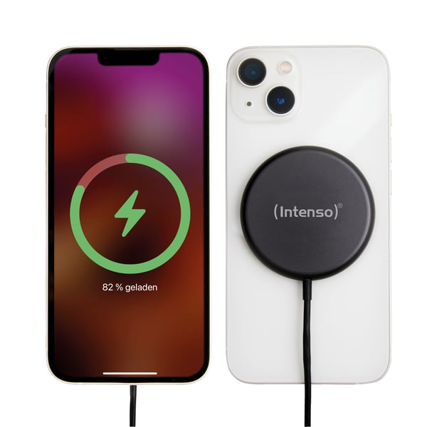 Intenso MB1 Älypuhelin Musta USB Langaton lataaminen Pikalataus Sisätila