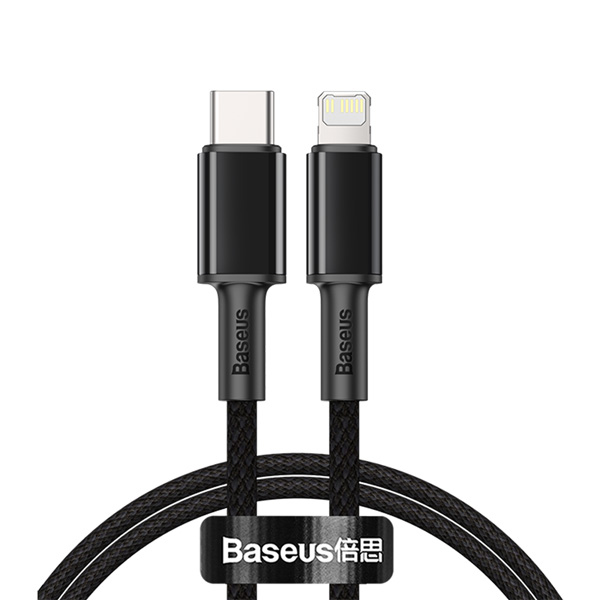 Miniatyrbillede 2 af 4: Baseus CATLGD-01 Lightning kabel 1 m Sort