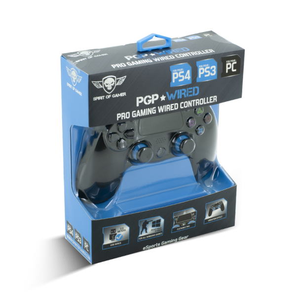 Spirit of Gamer SOG-WXGP4 spil-controller Sort USB 2.0 Gamepad Analog/digital PC, PlayStation 4, Playstation 3