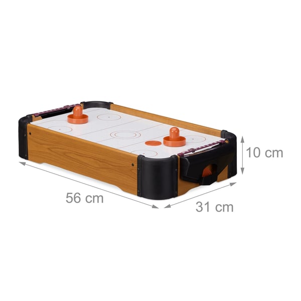 Miniatyrbillede 5 af 7: Relaxdays 10022514 air hockey bord Airhockey bord Voksen Sort, Brun, Hvid