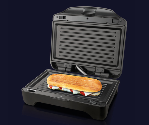 Miniatyrbillede 3 af 3: Taurus Miami Premium sandwichtoaster 900 W Sort, Rustfrit stål