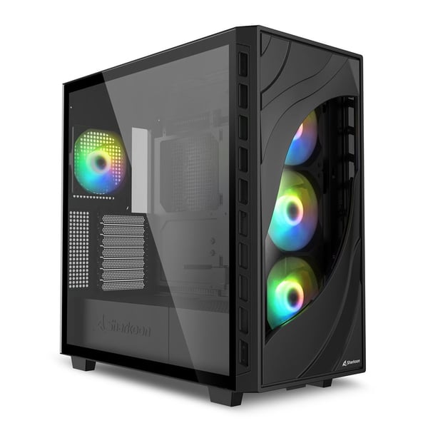 Miniatyrbillede 5 af 13: Sharkoon Kabinet Rebel C80G RGB ATX 1xGlas schwa - Midi/Minitower - ATX