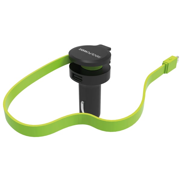 RealPower 257635 mobiililaitteen laturi Universaali Musta, Vihreä Tupakansytytin Auto