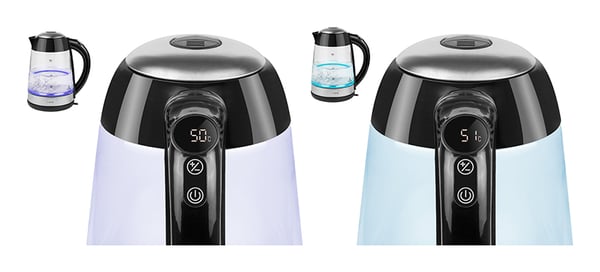 Miniatyrbillede 2 af 7: Lafe LAFCZA46806 elkedel 1,7 L 2200 W Transparent, Sort