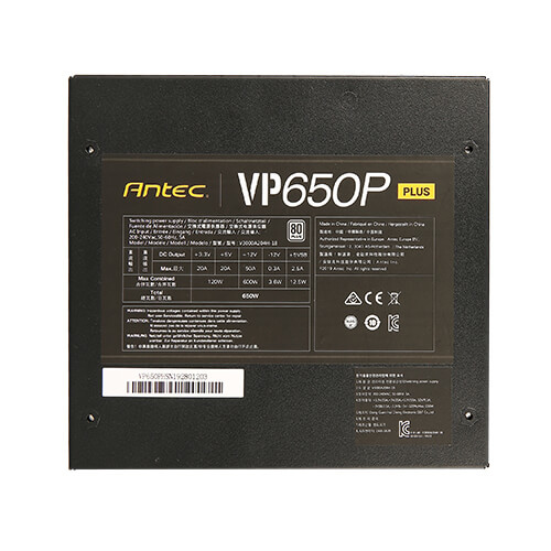 Antec VP PLUS VP650P Plus enhed til strømforsyning 650 W 20+4 pin ATX Sort